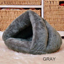 Load image into Gallery viewer, 2TRIDENTS Pet Dog Cat Cave Igloo Bed Basket House Kitten Soft Cozy Indoor Cushion Kennel - Improve Your Pets&#39; Sleep (L, Blue)