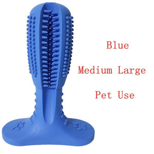 2TRIDENTS Dog Toothbrush Non-Toxic Chewing Toy Dental Care Teeth Cleaning Toy for Puppy