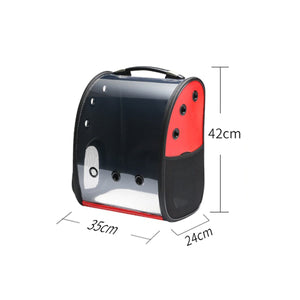 2TRIDENTS Transparent Breathable Pet Carrier Backpack - Designed for Travel, Hiking, Walking & Outdoor Use (Black)