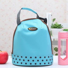 Load image into Gallery viewer, 2TRIDENTS Kid Insulated Lunch Bag Multicolor Portable Hand Carry Food Bag For School Picnic (Blue)