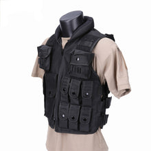 Load image into Gallery viewer, 2TRIDENTS Police Tactical Vest Military - Vest for CS Game Paintball Airsoft Camping Hunnting Vest Military Equipment (BK)