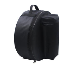 Load image into Gallery viewer, 2TRIDENTS Snare Drum Case Black 17.5 x 17.5 x 6.7inches Zipper Backpack Case Protect The Drum (Black)