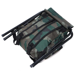 2TRIDENTS Backpack Folding Stool - Shoulders Bag Folding Seat for Camping, Fishing, Tailgating, Hiking, Picnics, and More