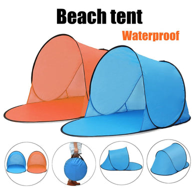 2TRIDENTS Portable Outdoor Waterproof Camping Beach Picnic Tent Pop Up Open Camping Tent Fishing Hiking Automatic Instant Travel Tent (Blue)
