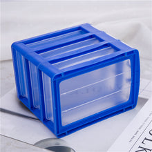Load image into Gallery viewer, 2TRIDENTS Practical Detachable Desktop Jewelry Storage Box Plastic Storage Box Organizer Holder Cabinets for Small Objects (Blue, 3 Layers)