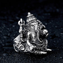 Load image into Gallery viewer, GUNGNEER Ganesha Om Pendant Necklace Indian Elephant Ring Hinduism Jewelry Set For Men Women