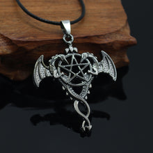 Load image into Gallery viewer, GUNGNEER Vintage Wicca Pentagram Dragon Necklace Hand-woven Twisted Bracelet Jewelry Set