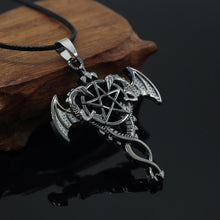 Load image into Gallery viewer, GUNGNEER Vintage Wicca Pentagram Dragon Necklace Hand-woven Twisted Bracelet Jewelry Set