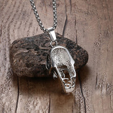 Load image into Gallery viewer, GUNGNEER Punk Mouth Screaming Skull Pendant Necklace Stainless Steel Gothic Jewelry