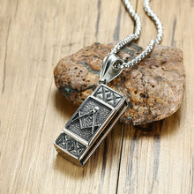 Load image into Gallery viewer, GUNGNEER Freemason Pendant Necklace Stainless Steel Freemason Jewelry Accessory For Men