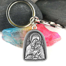 Load image into Gallery viewer, GUNGNEER Rope Chain St Michael Seal Necklace Virgin Mary Faith Keychain Jewelry Accessory Set