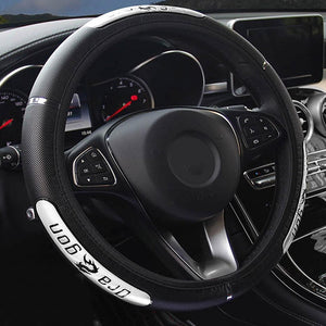2TRIDENTS Steering Wheel Cover Genuine Luxury Breathable Antiskid Universal for Men and Women (1)