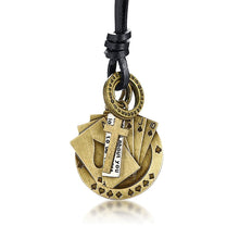Load image into Gallery viewer, GUNGNEER Stainless Steel Lucky Straight Flush Poker Cross Pendant Necklace Jewelry Men Women