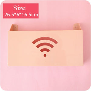 2TRIDENTS Colorful WiFi Router Storage Box Wall Mount Protection Box for Cable Router Multifunction Storage Box (Blue)