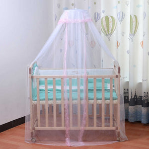 2TRIDENTS Royal Court Style Kids Bed Mosquito Net Mesh with Lace Foldable Breathable Bedding Dome Bed