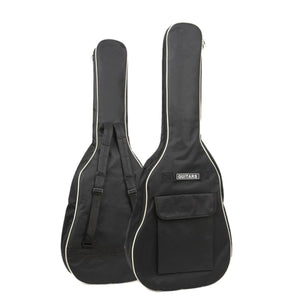2TRIDENTS 40/41 Inch Acoustic Guitar Bag Double Straps Backpack for Performance Travel Training (Black)