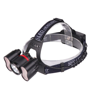 2TRIDENTS LED Strong Light Headlamp with Light Sensing For Caving, Patrolling, Camping, Hunting, Hiking, Self-defense, Night Riding And More (white light)