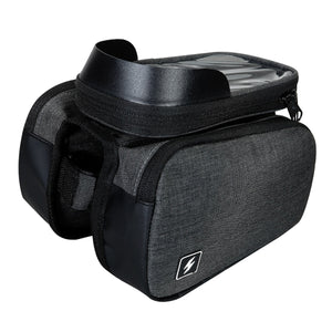 2TRIDENTS Black Double Bike Pannier Bag Minimalist Style Bicycle Bag Excellent Accessory for Outdoor Activities