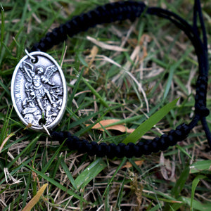 GUNGNEER Saint Michael The Archangel Necklace Guardian Angel Bracelet Rope Chain Jewelry Set