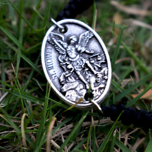 GUNGNEER Saint Michael The Archangel Necklace Guardian Angel Bracelet Rope Chain Jewelry Set