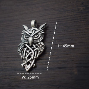 GUNGNEER Celtic Trinity Knot Owl Amulet Pendant Necklace Cross Wings Key Chain Jewelry Set