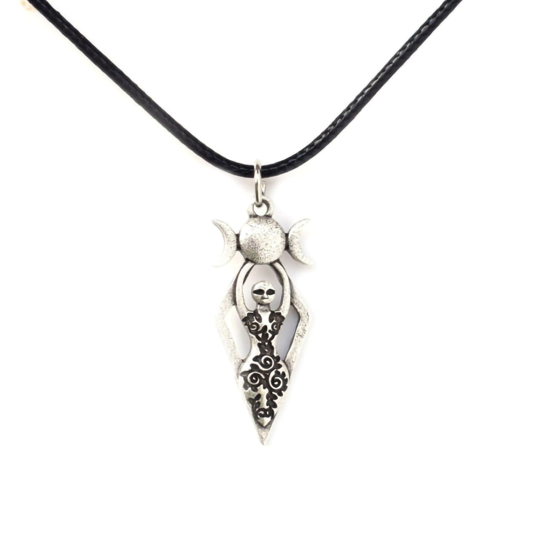 GUNGNEER Pagan Wicca Pentagram Pentacle Godness Girl Pendant Necklace Jewelry Amulet Talisman