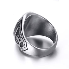 Load image into Gallery viewer, GUNGNEER Stainless Steel Satan Cross Ring Lucifer Demonic Jewelry Accessory For Men