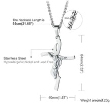 Load image into Gallery viewer, GUNGNEER Jesus Cross Pendant Necklace Christ God Jewelry Accessory Gift For Men Women