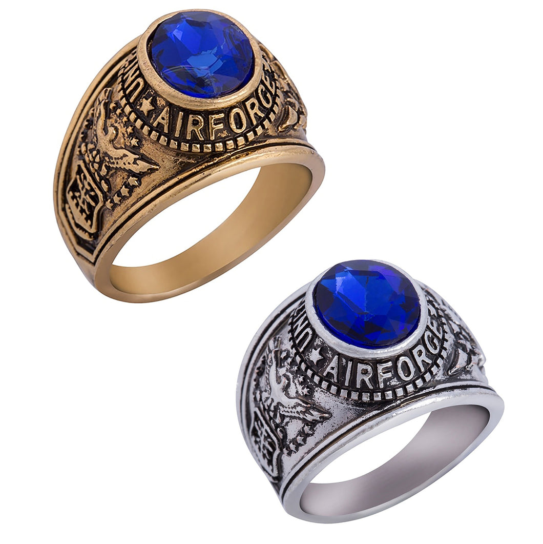GUNGNEER Navy Airforce Marines Ring Set United State Seal Military Army Jewelry Combo For Men