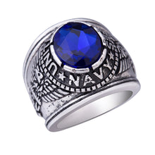 Load image into Gallery viewer, GUNGNEER Navy Airforce Marines Ring United State Seal Military Army Jewelry Gift For Men