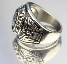 Load image into Gallery viewer, GUNGNEER Military Veteran Ring Stainless Steel United State Army Jewelry Accessory For Men