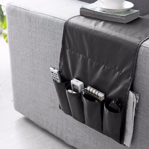 2TRIDENTS Sofa Armrest Organizer Bag Black 14.6 x 4.9 x 0.39inches Organizer Pocket Remote 2Pcs