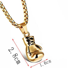 Load image into Gallery viewer, GUNGNEER Stainless Steel Sport Gym Boxing Glove Pendant Necklace Workout Jewelry Men Women