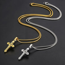 Load image into Gallery viewer, GUNGNEER Double Layer Christian Pendant Necklace Cross Jewelry Accessory Gift For Men Women