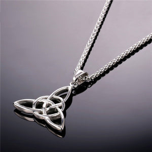 GUNGNEER Celtic Knot Pendant Necklace Irish Bracelet Stainless Steel Jewelry Set Men Women