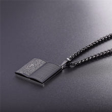 Load image into Gallery viewer, GUNGNEER Cross Bible Necklace Stainless Steel Jesus Pendant Jewelry Accessory For Men Women