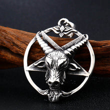 Load image into Gallery viewer, GUNGNEER Stainless Steel Baphomet Necklace Satan Pendant Demon Jewelry For Men Women