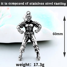 Load image into Gallery viewer, GUNGNEER Stainless Steel Workout Muscle Man Pendant Necklace Gym Sport Fitness Jewery Men Women