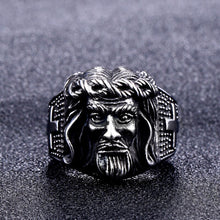 Load image into Gallery viewer, GUNGNEER Stainless Steel Christ Cross Ring Many Sizes Jesus Jewelry Accessory For Men