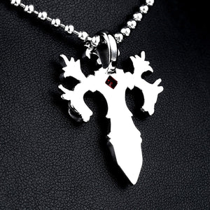 GUNGNEER Christian Cross Pendant Necklace Stainless Steel God Jewelry Outfit For Men Women