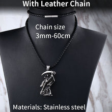 Load image into Gallery viewer, GUNGNEER Gothic Biker Grim Reaper Skull Pendant Charm Necklace Jewelry Accessories Men Women