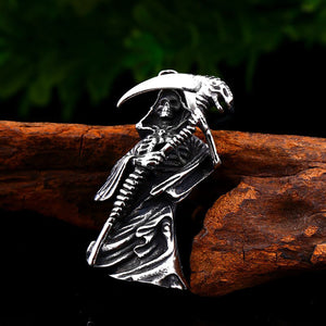GUNGNEER Gothic Biker Grim Reaper Skull Pendant Charm Necklace Jewelry Accessories Men Women