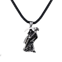 Load image into Gallery viewer, GUNGNEER Gothic Biker Grim Reaper Skull Pendant Charm Necklace Jewelry Accessories Men Women