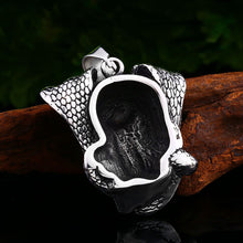 Load image into Gallery viewer, GUNGNEER Skull Skeleton Band Ring Stainless Steel Gothic Biker Necklace Jewelry Set Men Women
