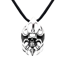 Load image into Gallery viewer, GUNGNEER Stainless Steel Skull Pendant Necklace Gothic Halloween Punk Biker Jewelry Men Women