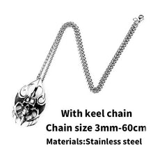 Load image into Gallery viewer, GUNGNEER Stainless Steel Skull Pendant Necklace Gothic Halloween Punk Biker Jewelry Men Women