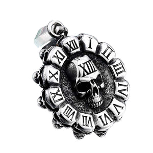 GUNGNEER Vintage Punk Rock Gothic Stainless Steel Skeleton Skull Pendant Necklace Jewelry