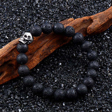 Load image into Gallery viewer, GUNGNEER Satan Ram Skull Pendant Necklace Skull Bead Chain Bracelet Jewelry Set