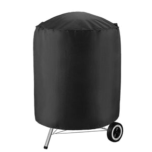 2TRIDENTS Heavy Duty Waterproof BBQ Cover - Protects Barbecue from Rain, Wind, Sun with Handles and Straps for Most Brands of Grill (Black)