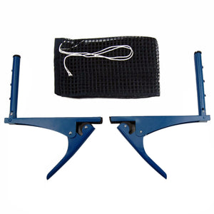 2TRIDENTS Table Tennis Net and Post Set - Easy Sport for Parties, Traveling, Working, Playtime Break Or After Meals (Blue)